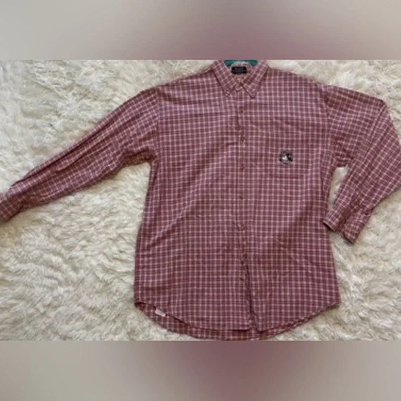 Disney Parks Mickey Mouse Red Plaid Flannel Shirt Dadcore Lumberjack Retro XL - Picture 4 of 9